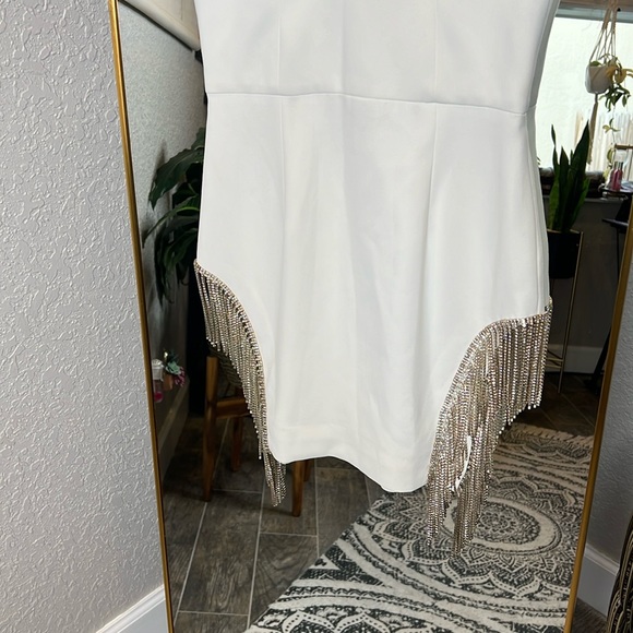 HOUSE OF CB 'Charlize' White Crystal Trim Dress NWT - Picture 12 of 15